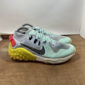 Nike Air Zoom Wildhorse Women Size 8.5 Aura Mint Foam Yellow Rare Trail Running